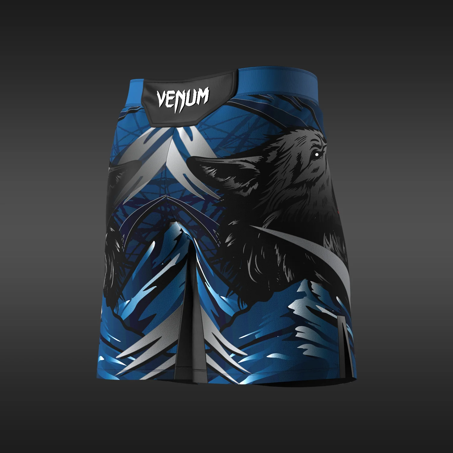 Men’s Unrivaled by Venum Blue Khamzat Chimaev Long Fit Fight Short - Image 4