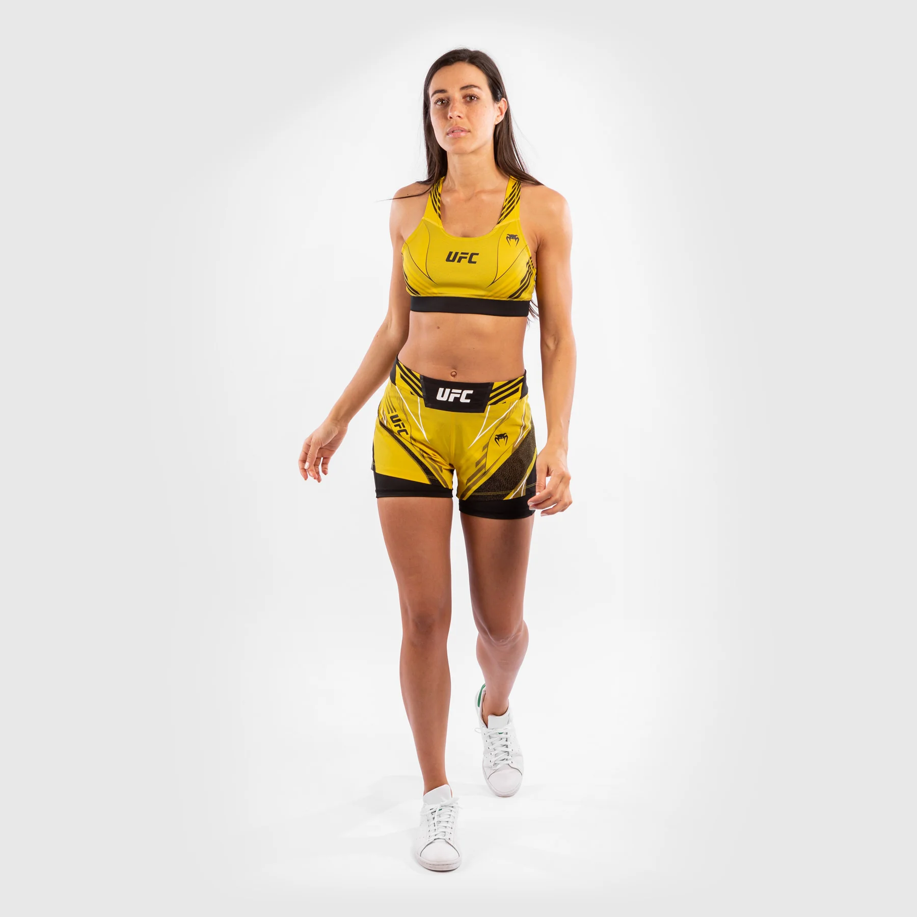 UFC Venum Authentic Fight Night Women's Shorts - Short Fit - Yellow - Image 8
