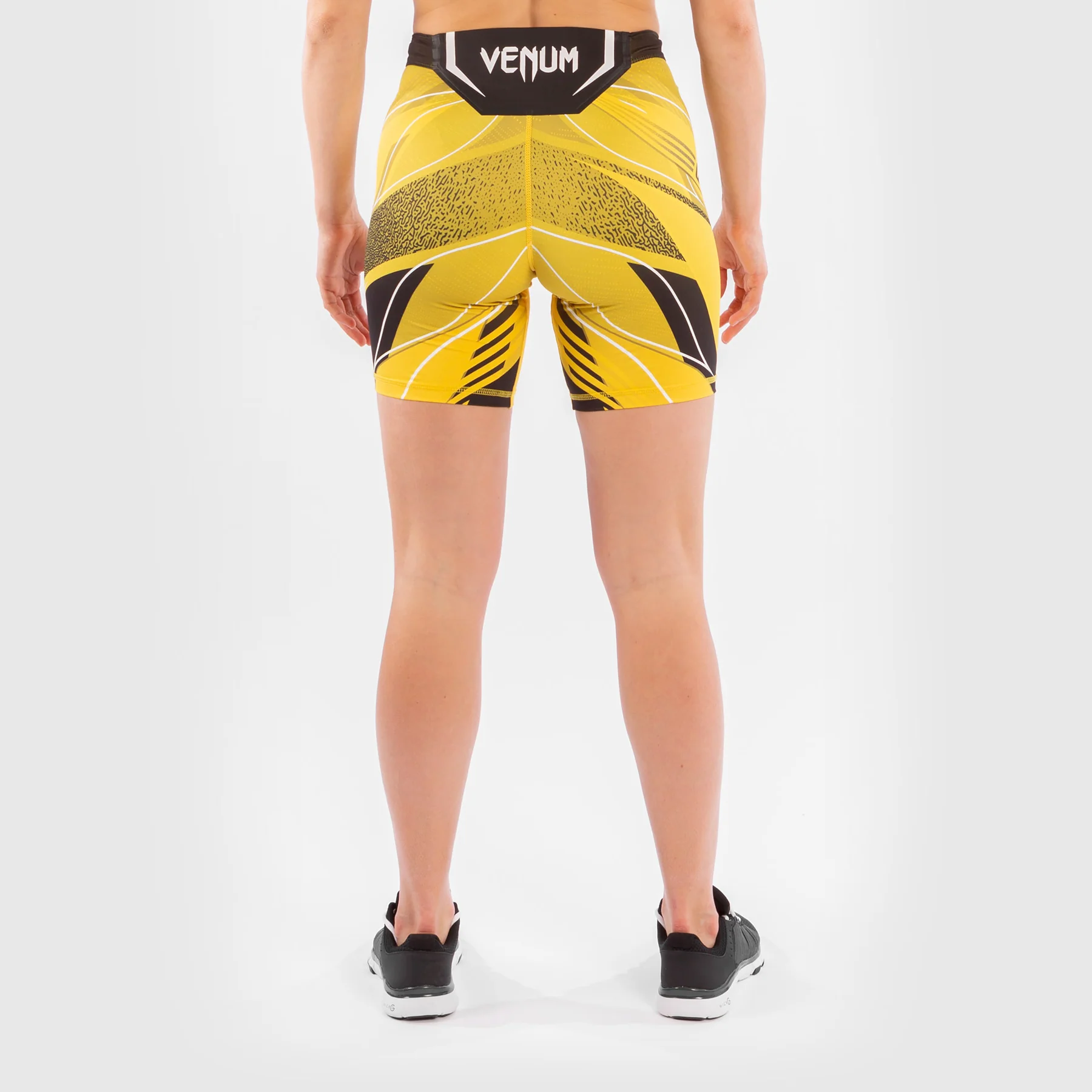 UFC Venum Authentic Fight Night Women's Vale Tudo Shorts - Long Fit - Yellow - Image 4