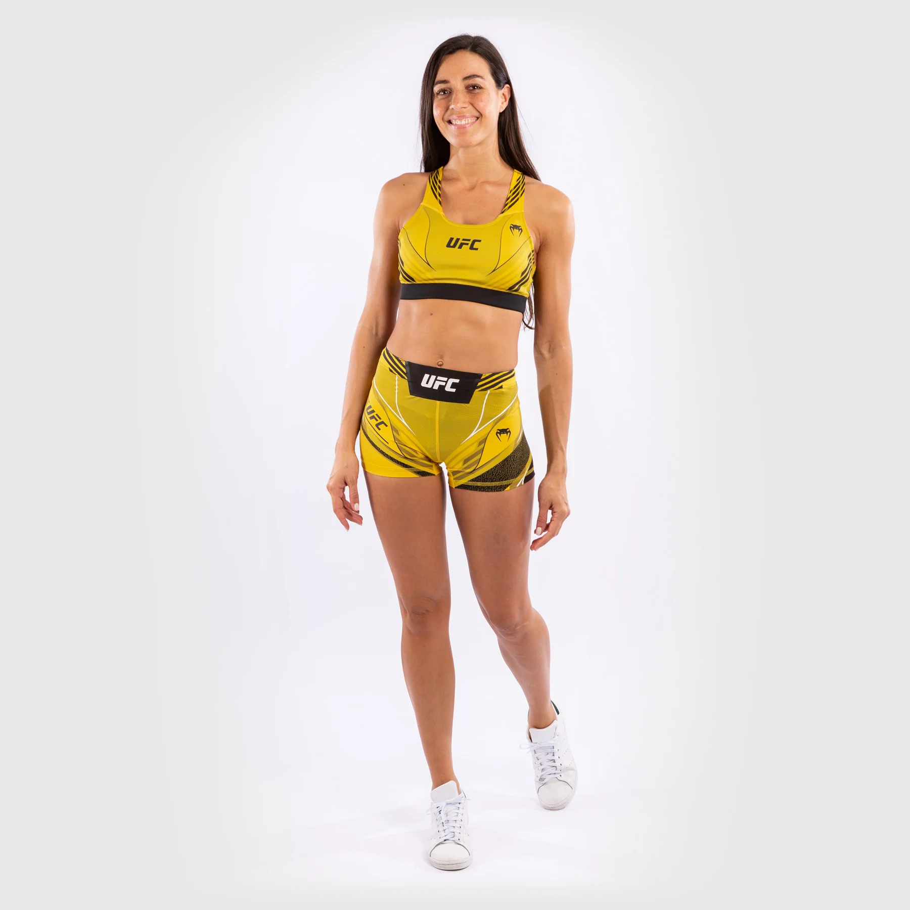 UFC Venum Authentic Fight Night Women's Vale Tudo Shorts - Short Fit - Yellow - Image 7