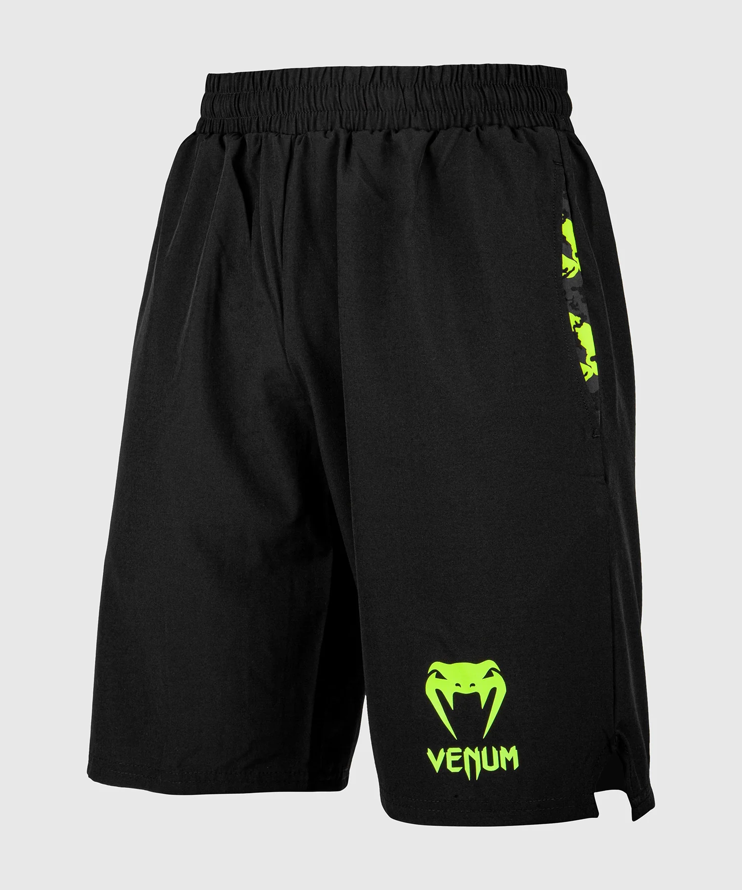 Venum Classic Training Shorts - Black/Neo Yellow - Image 9