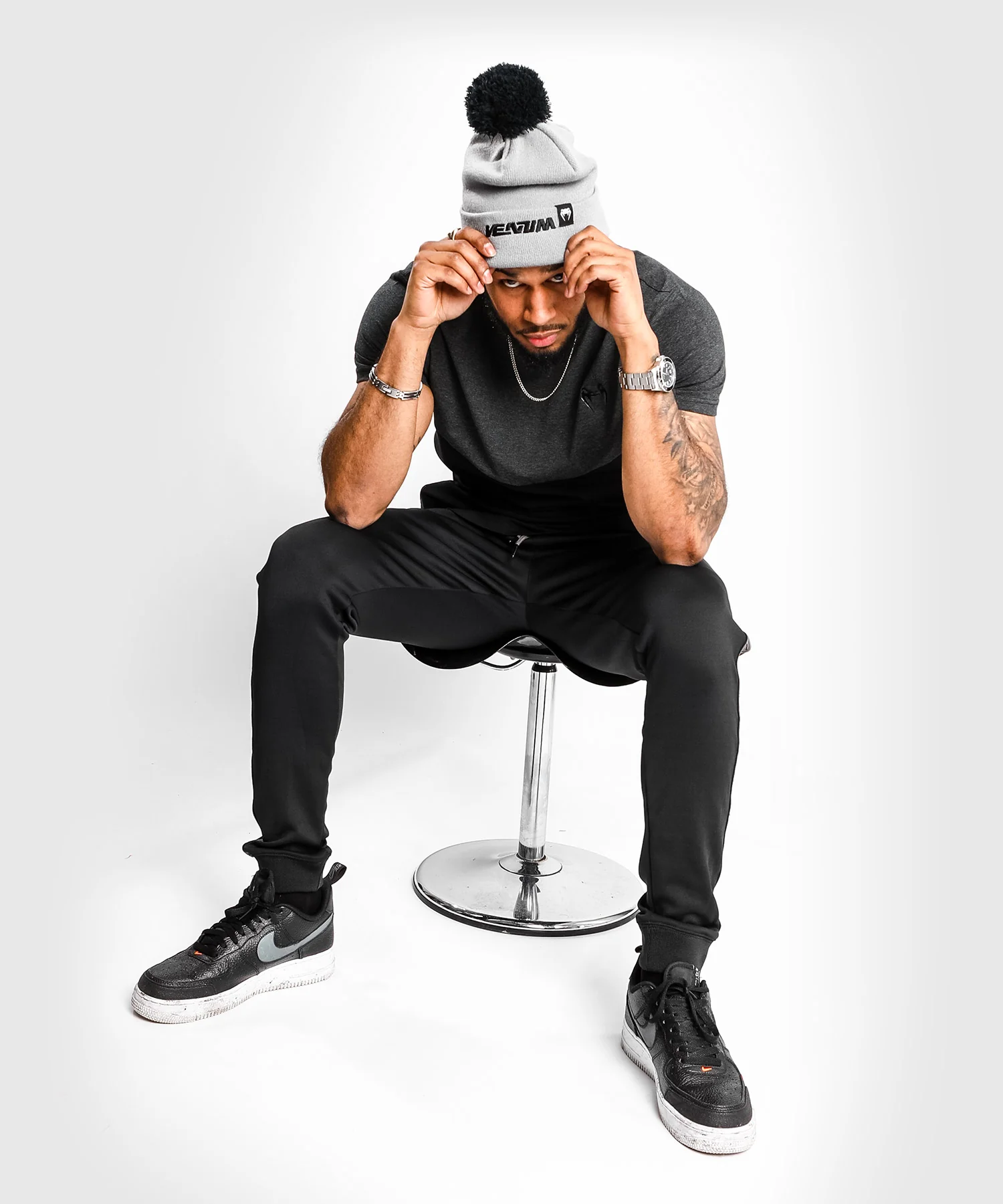 Venum Laser T-Shirt - Black/Heather Grey - Image 4