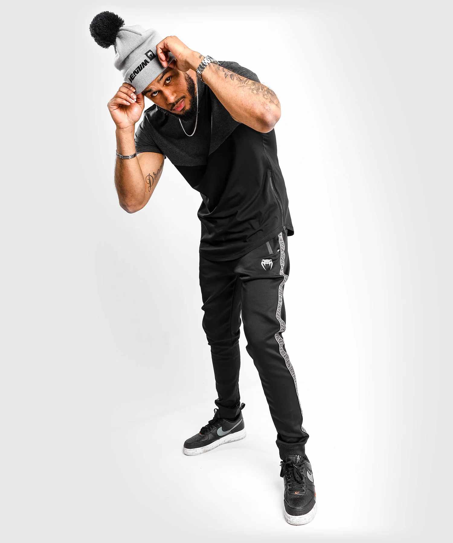 Venum Laser T-Shirt - Black/Heather Grey - Image 5