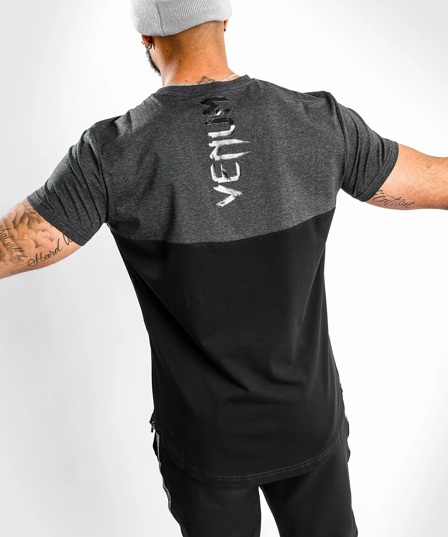 Venum Laser T-Shirt - Black/Heather Grey - Image 7
